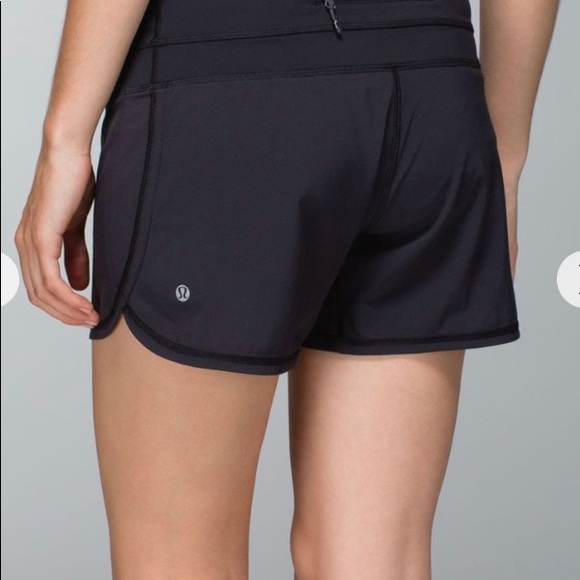 Lululemon Athletica Black Groovy Run Shorts, Sz 6 - Picture 5 of 8